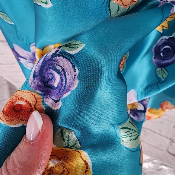 Vintage California Dynasty Satin Slip Dress Small Festival Fairy Floral Boho NWT - Picture 3 of 10